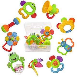 Activity-board  Baby Rassel Beißring Spielzeug Set Babys Erste Rasseln Babys Erstes Spielzeug Geschenkset für 