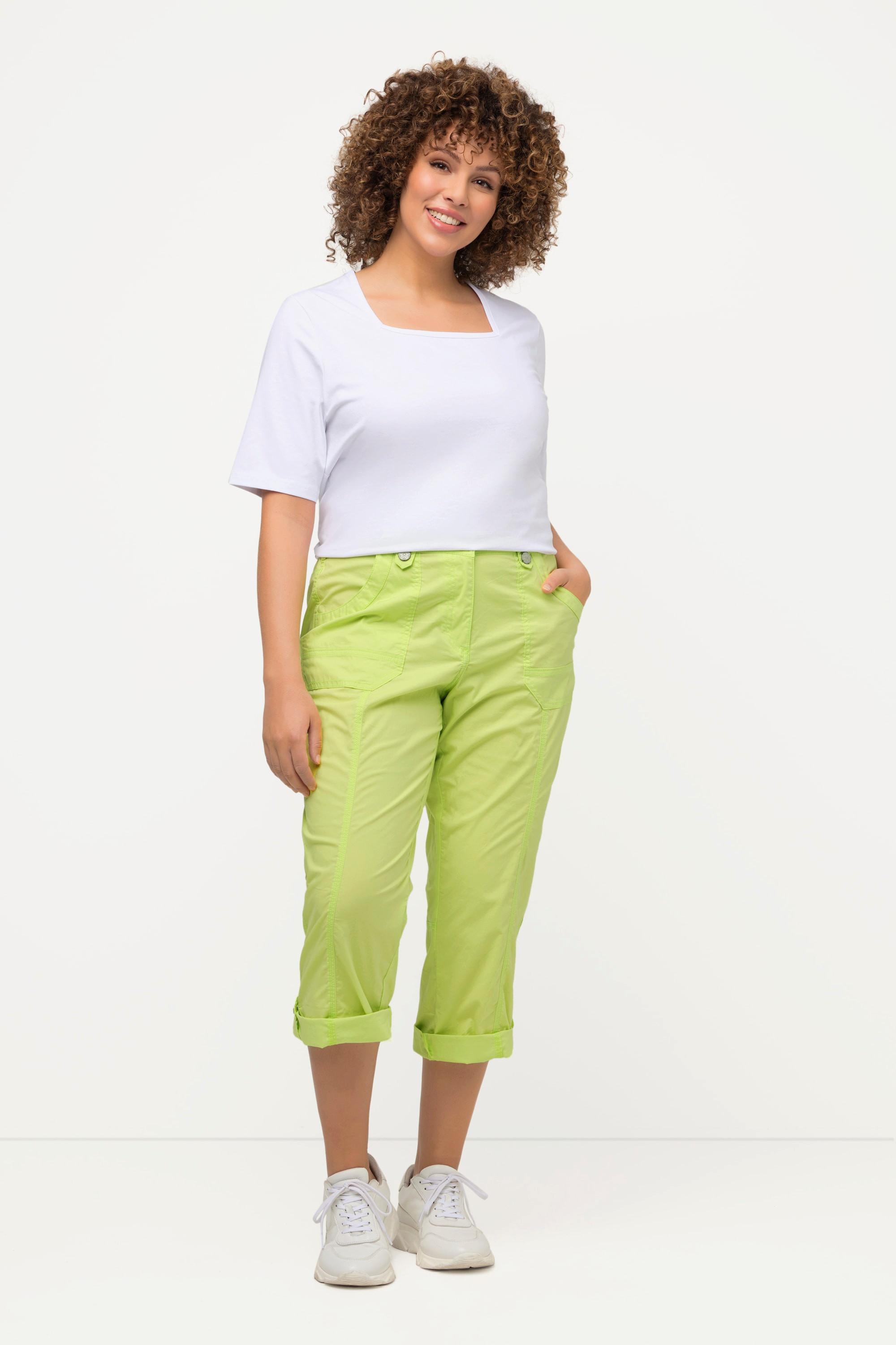 Ulla Popken  Pantalon cargo 7/8 avec attaches, taille confortable 