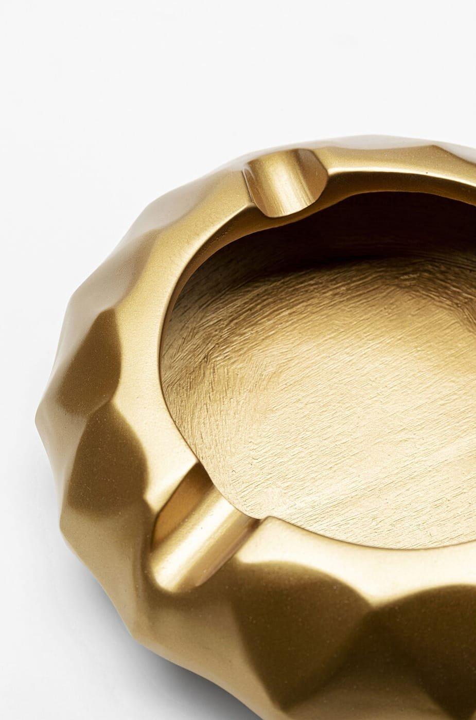 KARE Design Aschenbecher Avantgard gold rund 15  