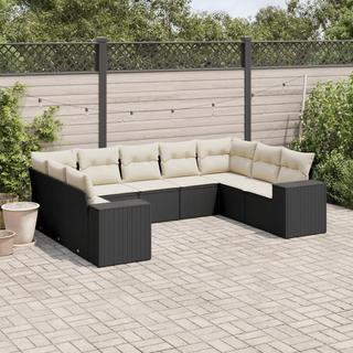 VidaXL set divano da giardino Polirattan  