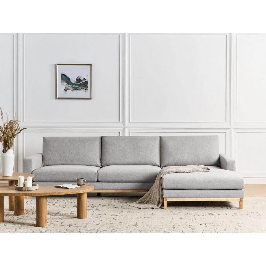 Beliani Linksseitiges Ecksofa aus Polyester Modern SIGGARD  