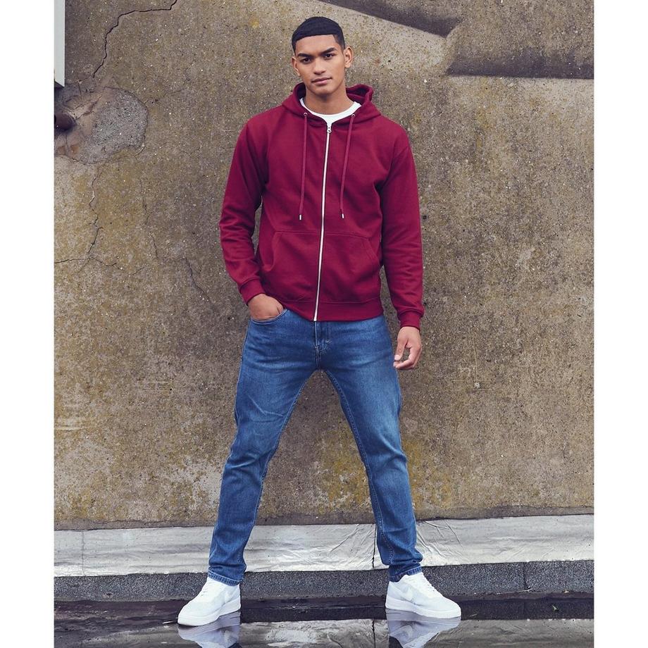 AWDis Felpa con cappuccio full zip biologica  