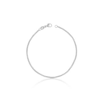 Bracelet palmier or blanc 750, 19cm, 1,6mm