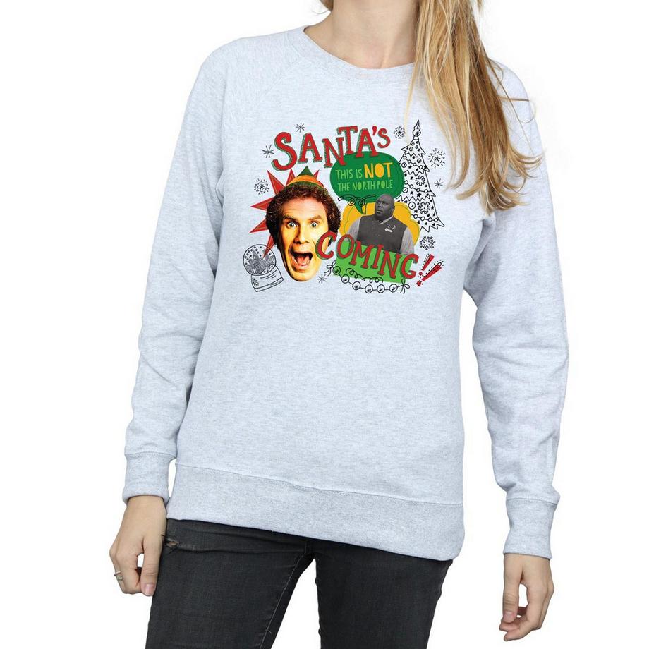 Elf Santa's Coming Ice Cube Sweatshirt à Imprimé Graphique  