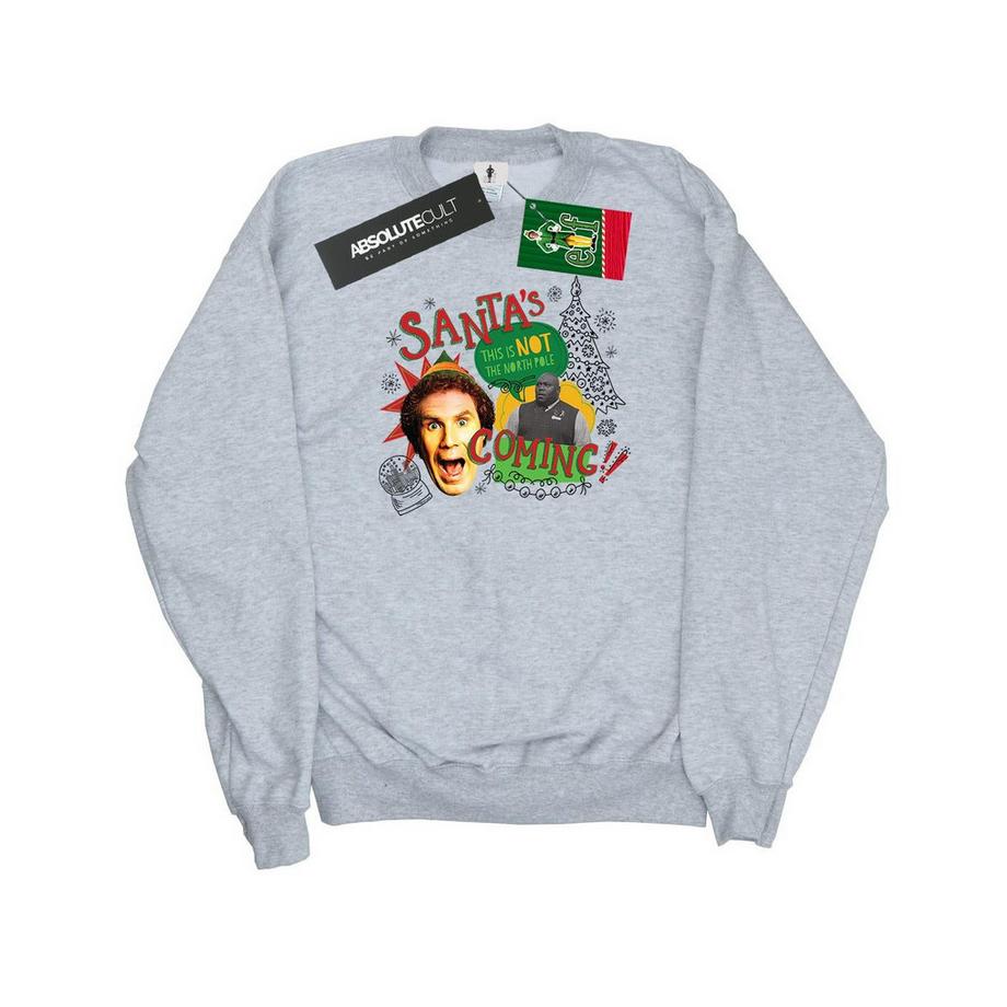 Elf Santa's Coming Ice Cube Sweatshirt à Imprimé Graphique  