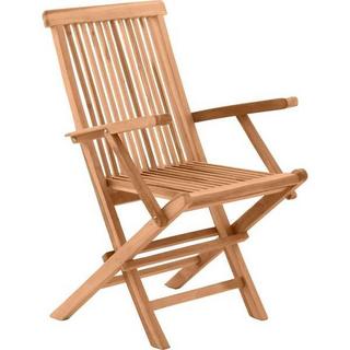 mutoni Chaise pliante de jardin en teck naturel (série de 2)  