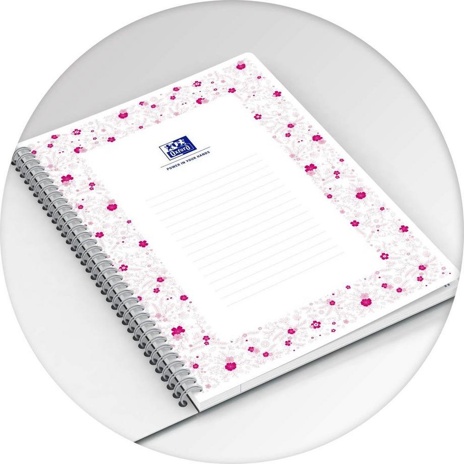 Oxford Notizblock GO Floral kariert  