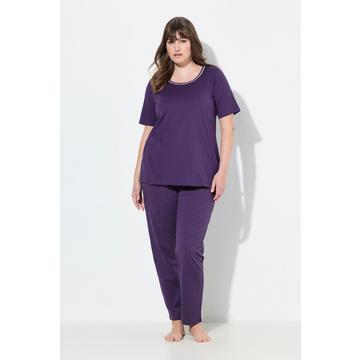 Pigiama da due pezzi con pallini e mezze maniche