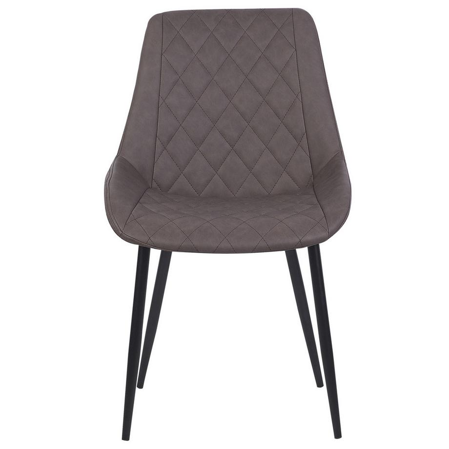 Beliani Lot de 2 chaises de salle à manger en Cuir PU Industriel MARIBEL  