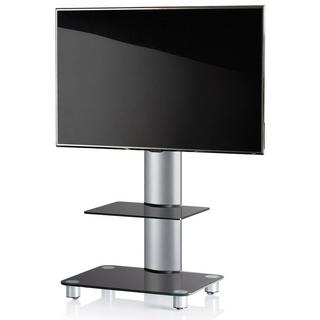 VCM Universal TV VESA Standfuß Ständer Fernseh Rack Alu Glas rollbar Rollen Tosal ZW  