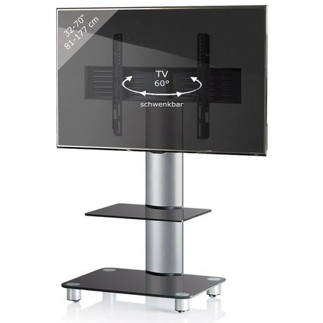 VCM Universal TV VESA Stand Stand Rack TV Alu Glass rollable rolls Tosal ZW Universal TV VESA Stand Stand Rack TV Alu Glass rollable rolls Tosal ZW  