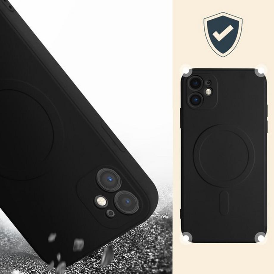 Avizar  Cover MagSafe per iPhone 12 Mini nera 
