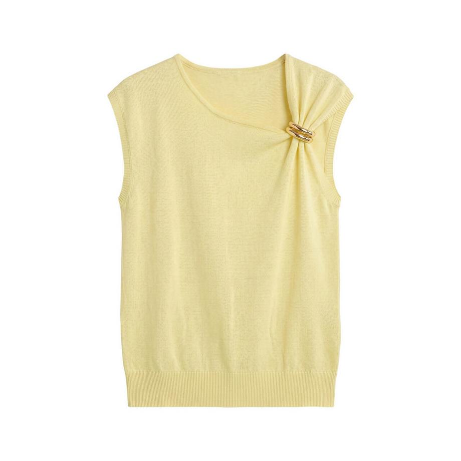 Roberta Rossi Top a maglia asimmetrico con dettaglio metallico  
