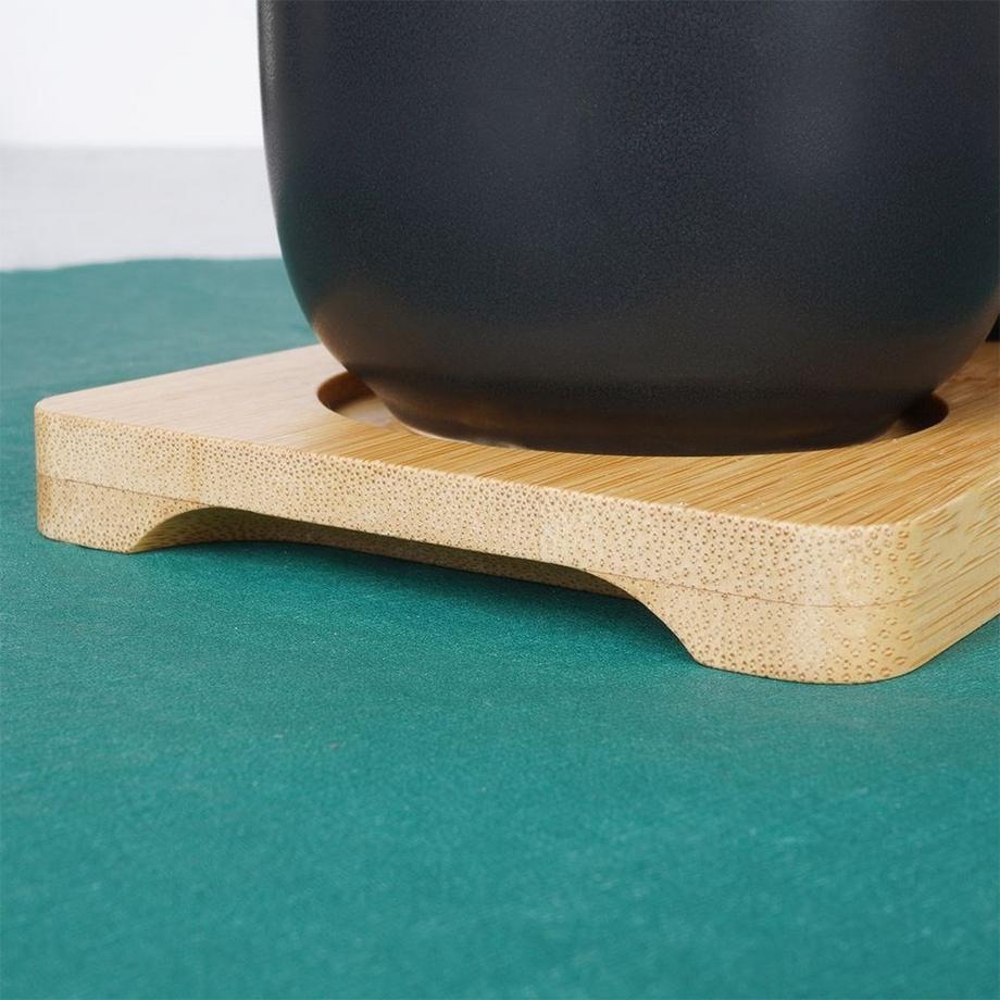 TAVOLA Set di tre ciotole su vassoio in bambù per servire  