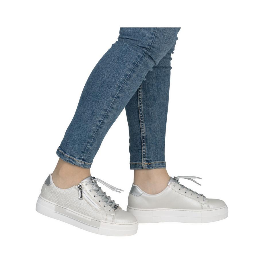 Rieker Sneaker Bassa con Zip Laterale e Logo Stampato  