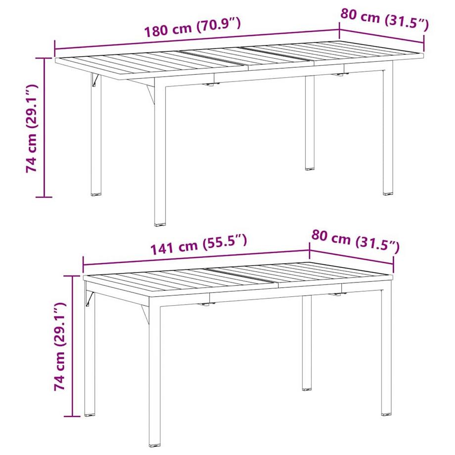 VidaXL Set da Pranzo per Giardino Polyrattan  
