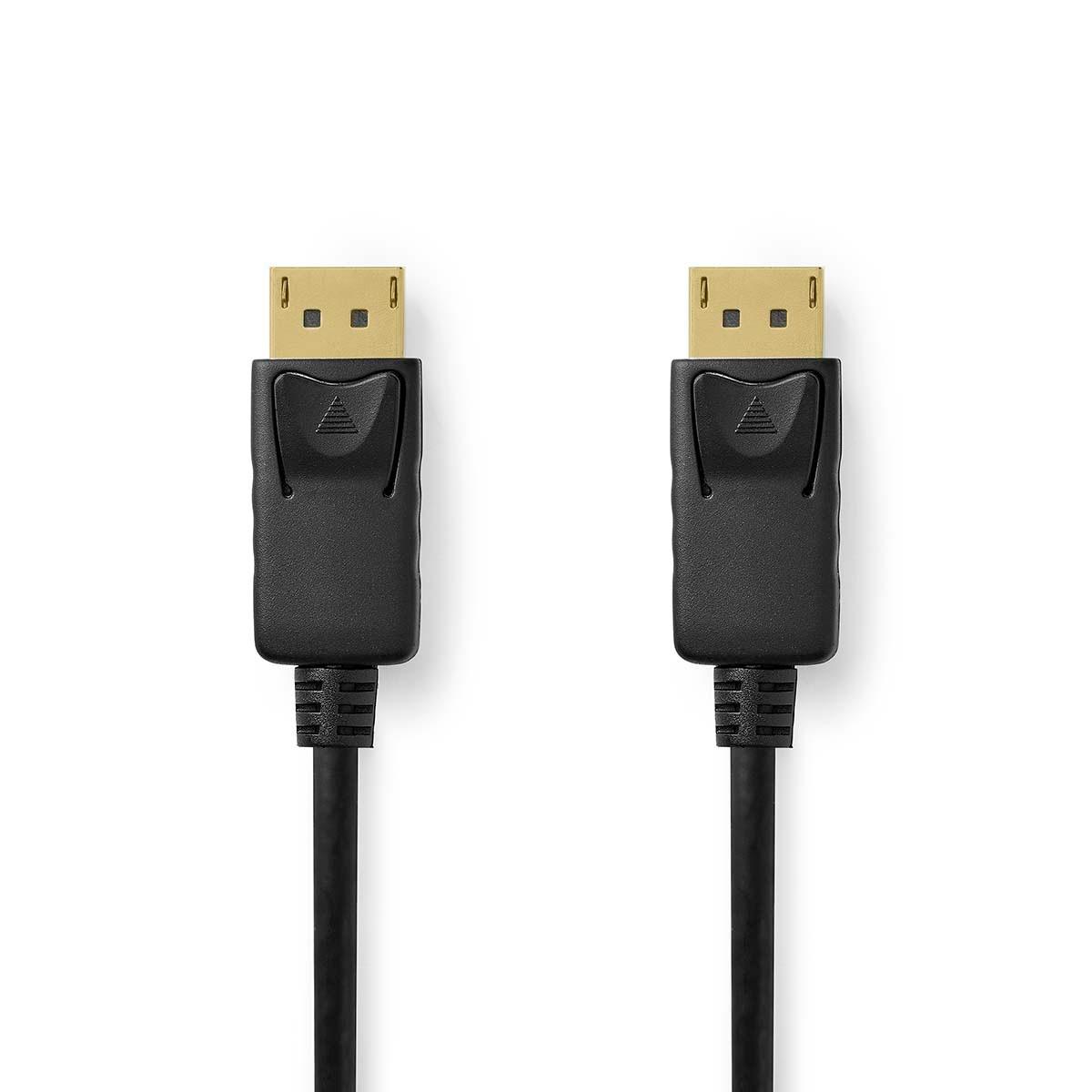 Nedis  Câble DisplayPort | DisplayPort Mâle | DisplayPort Mâle | 8K@60Hz | Nickelé | 1.00 m | Rond | PVC | Noir | Boîte 