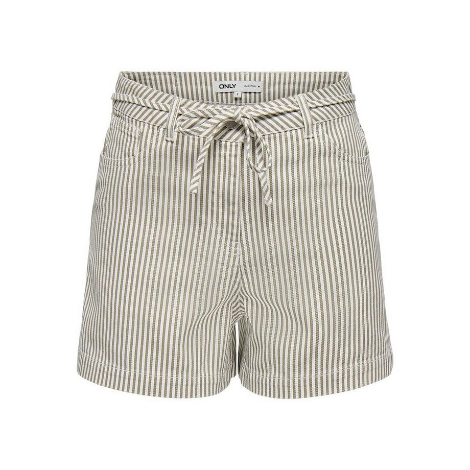 ONLY Gestreifte Shorts mit Gürtel  