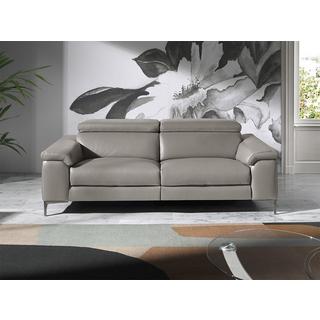 ANGEL CERDA Canapé relax 3 places en cuir gris foncé  