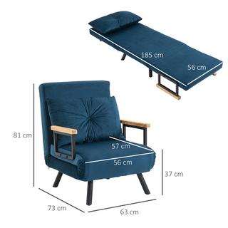 HOMCOM Chaise de couchage  