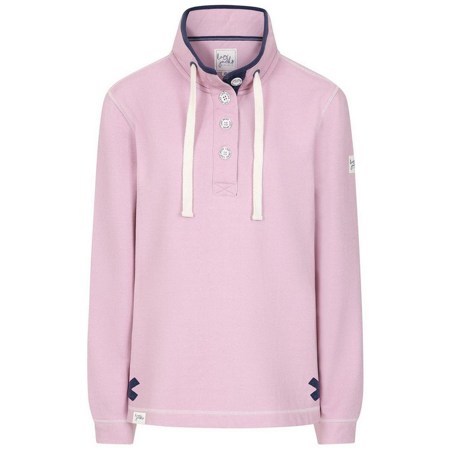 Lazy Jacks Piqué Knopfhals Sweatshirt  