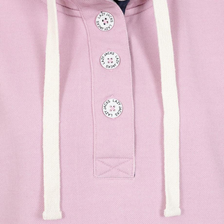 Lazy Jacks Piqué Knopfhals Sweatshirt  