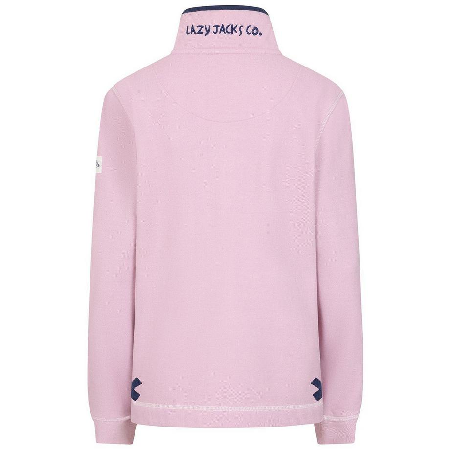 Lazy Jacks Piqué Knopfhals Sweatshirt  