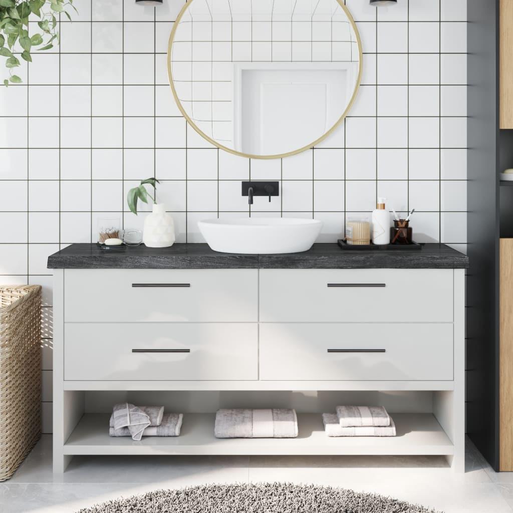 VidaXL  Comptoir de salle de bain bois de chêne 