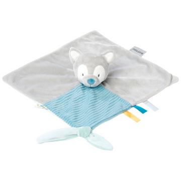 Schnuffeltuch Wolf Tiloo mit Befestigung für Schnuller (27cm)