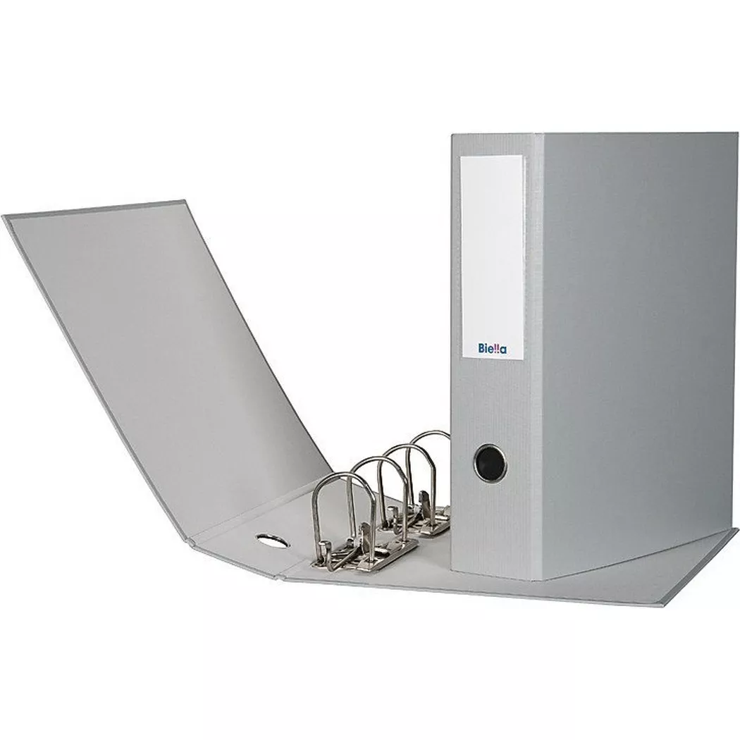 Biella – Ordner 8cm, 2 Mechaniken A4, 21cm, Taubengrau