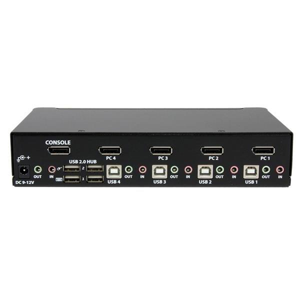 STARTECH.COM  StarTech.com Switch KVM DisplayPort USB a 4 porte con audio 