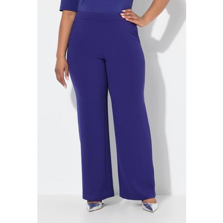 Ulla Popken Pantaloni taglio gamba ampio dritto cintura elastica  