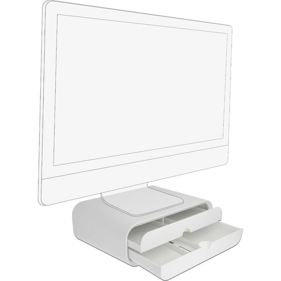 DeLock  Monitor Erhöhung mit zwei Schubladen 