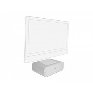 DeLock  Supporto per monitor con due cassetti bianchi 