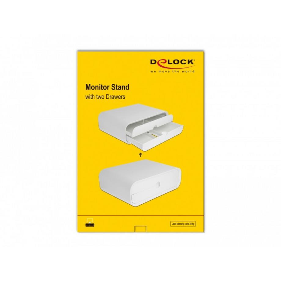 DeLock  Monitor Erhöhung mit zwei Schubladen 