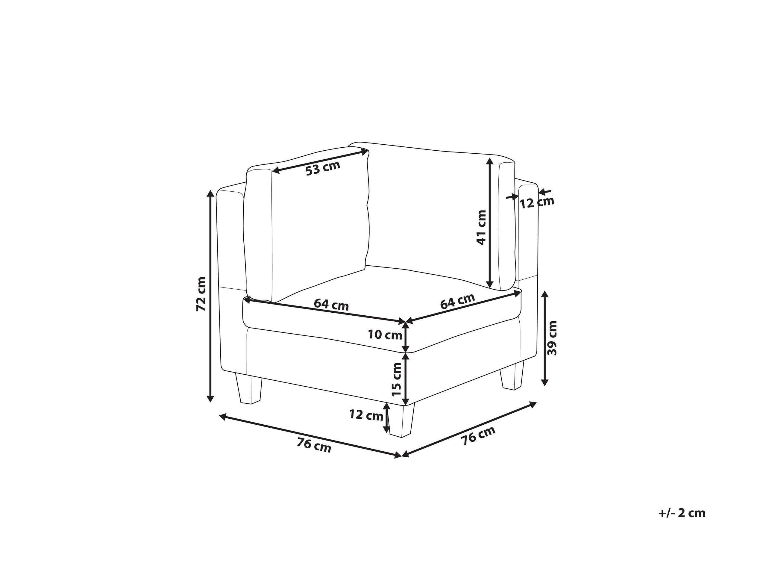 Beliani Eckmodul aus Polyester Modern UNSTAD  