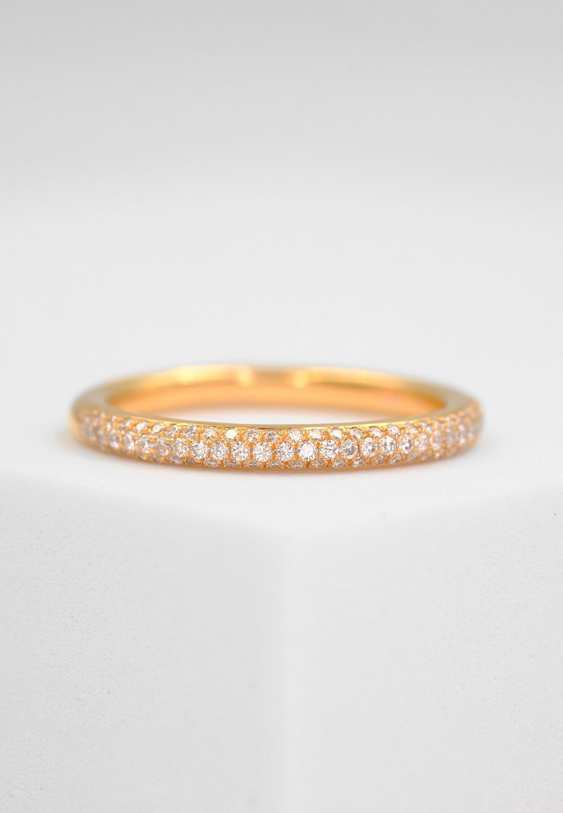 MUAU Schmuck  Bague en or rose 750 diamant 0,25ct. 