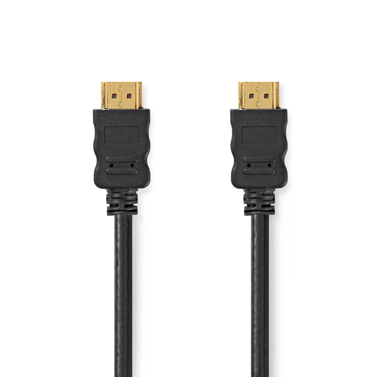 Nedis  Cavo HDMI™ ad alta velocità con Ethernet | Connettore HDMI™ | Connettore HDMI™ | 4K@30Hz | ARC | 10,2 Gbps | 2,00 m | Rotondo | PVC | Nero | Scatola 