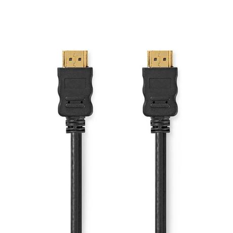 Nedis  Câble HDMI™ haute vitesse avec Ethernet | Connecteur HDMI™ | Connecteur HDMI™ | 4K@30Hz | ARC | 10,2 Gbps | 2,00 m | Rond | PVC | Noir | Boîte 
