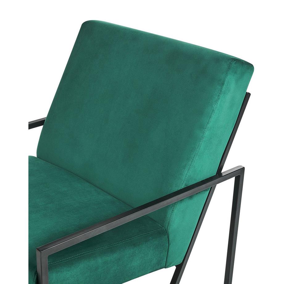 Beliani Fauteuil en Velours Moderne DELARY  