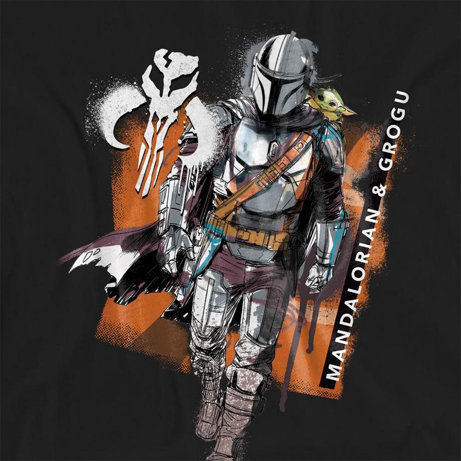 STAR WARS Mandalorian Grogu T-Shirt con Stampa Grafica  
