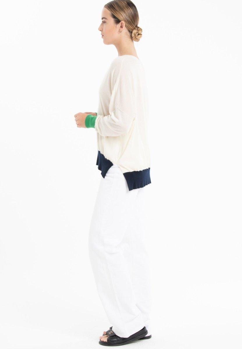 Studio Cashmere8 Oversize V-Ausschnitt Pullover  