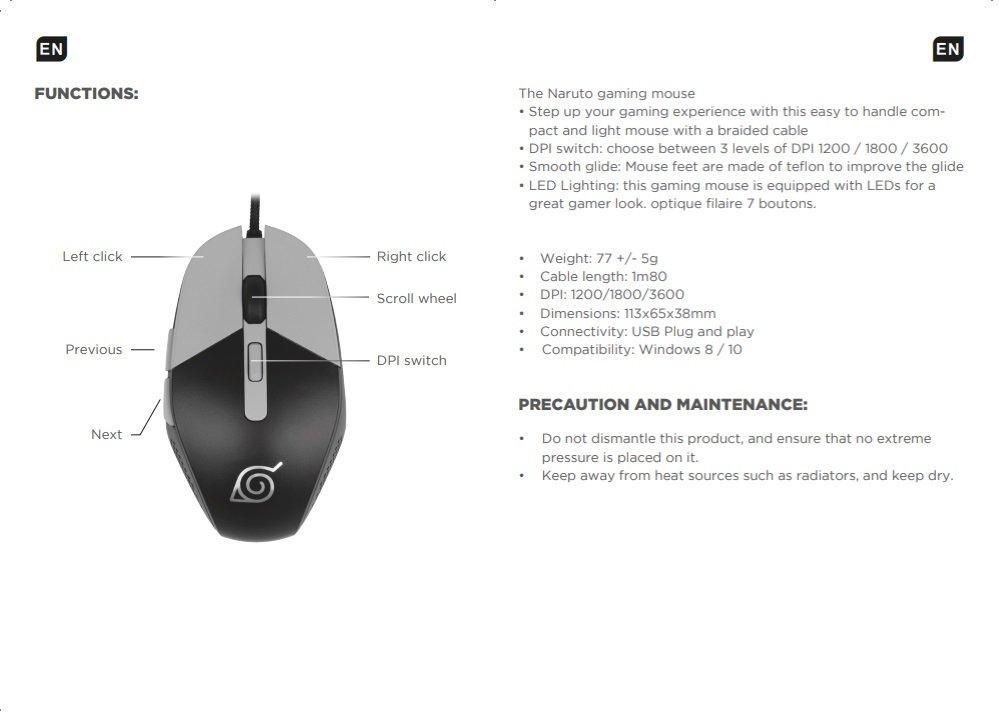 KONIX  computer mouse - Naruto - Konoha 