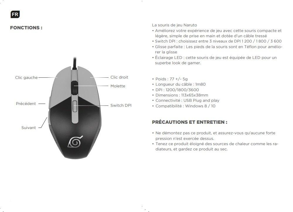 KONIX  computer mouse - Naruto - Konoha 