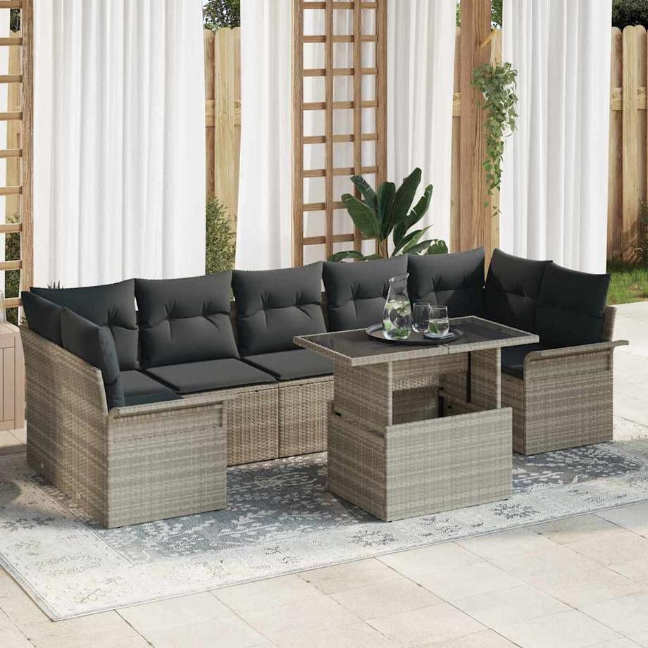 VidaXL Ensemble de canapé de jardin poly rattan  