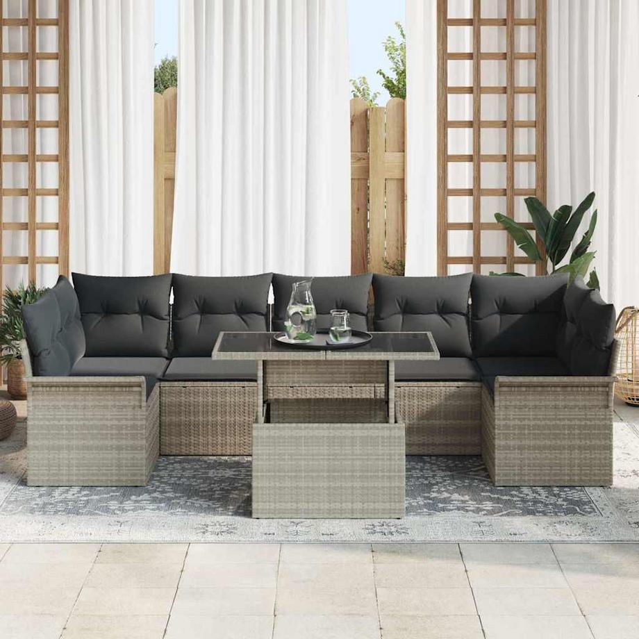 VidaXL Ensemble de canapé de jardin poly rattan  