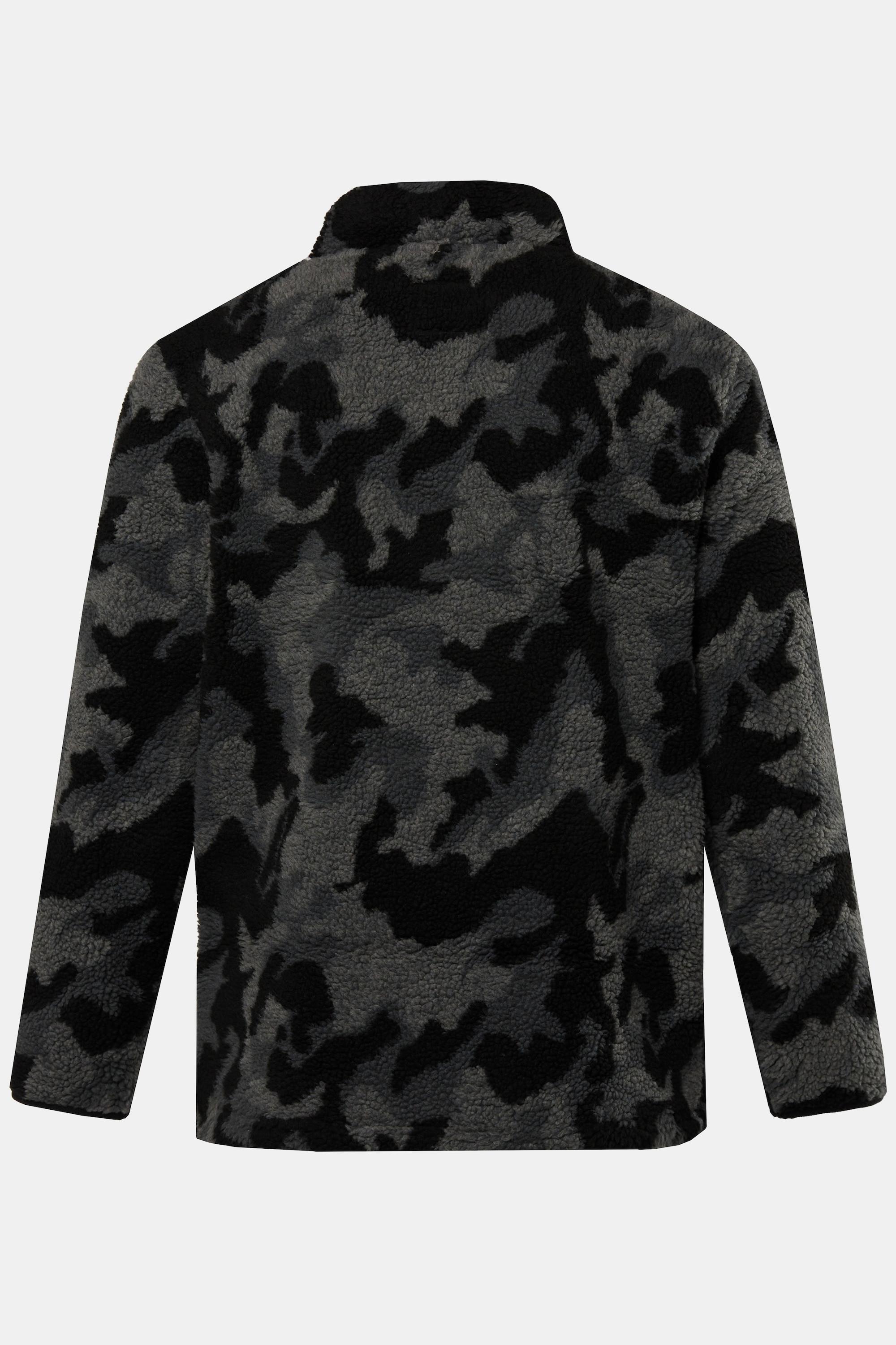 Sthuge Giacca Teddy Camouflage Collo Alto  