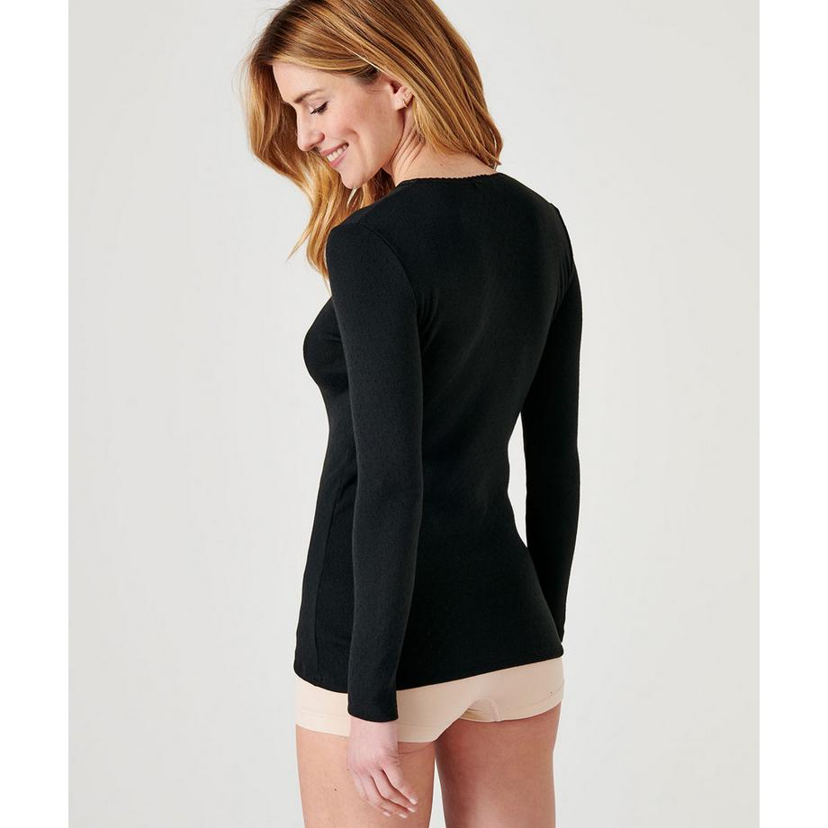 Damart Thermolactyl Tee-shirt Manches Longues Maille Ajourée  