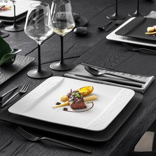 Villeroy&Boch Speiseteller quadratisch Manufacture Rock blanc  