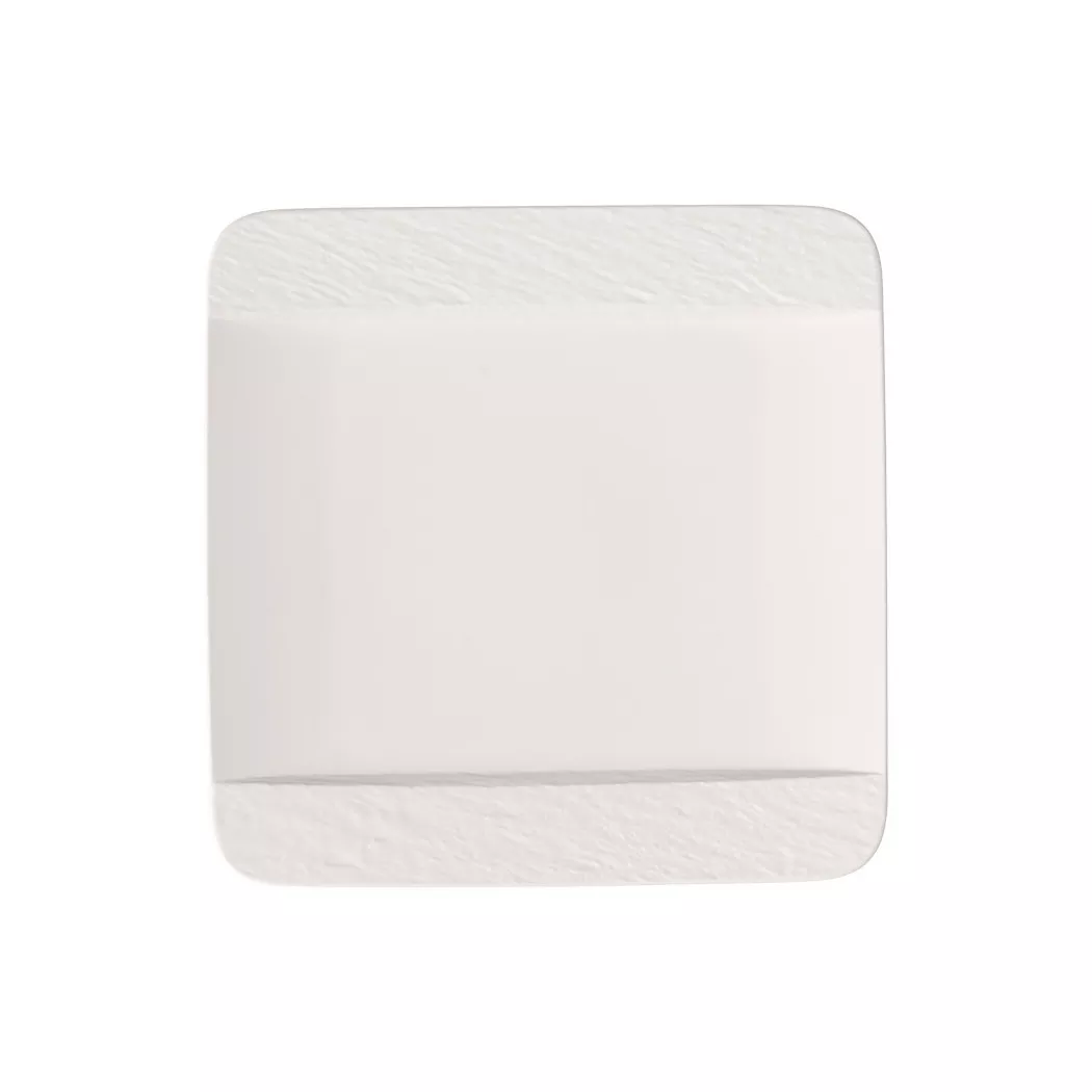 VILLEROY & BOCH Speiseteller quadratisch Manufacture Rock Blanc 28x28cm weiss